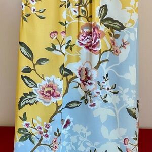 Floral Yellow and Blue Skirt